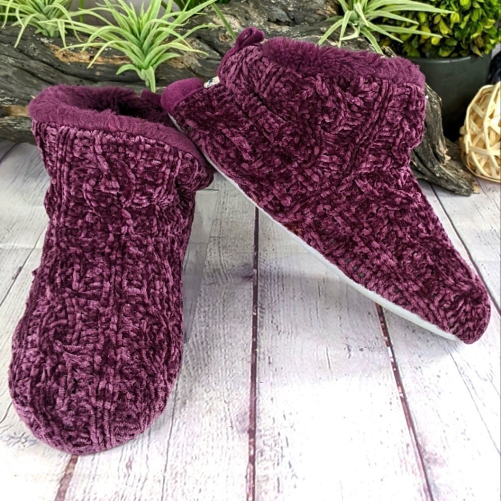 Dearfoams Chenille Slipper Booties - XL